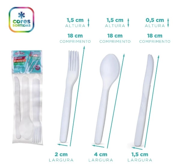 Kit Talheres Refeicao 6pcs