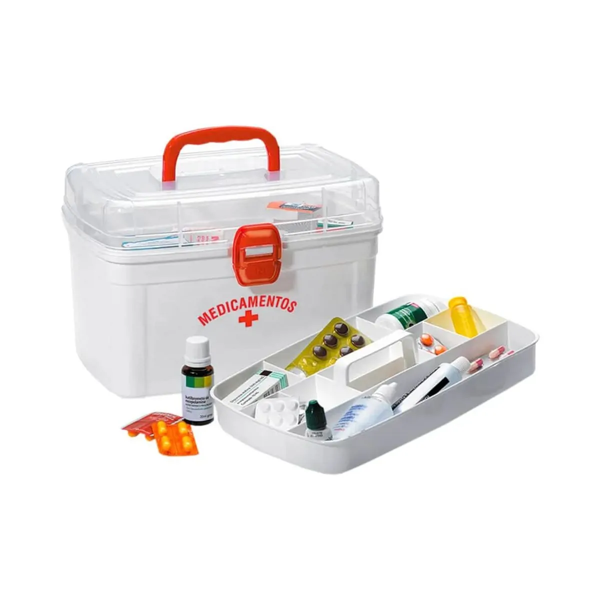 Frasqueira de Medicamentos Branca 24 Cm - 21256