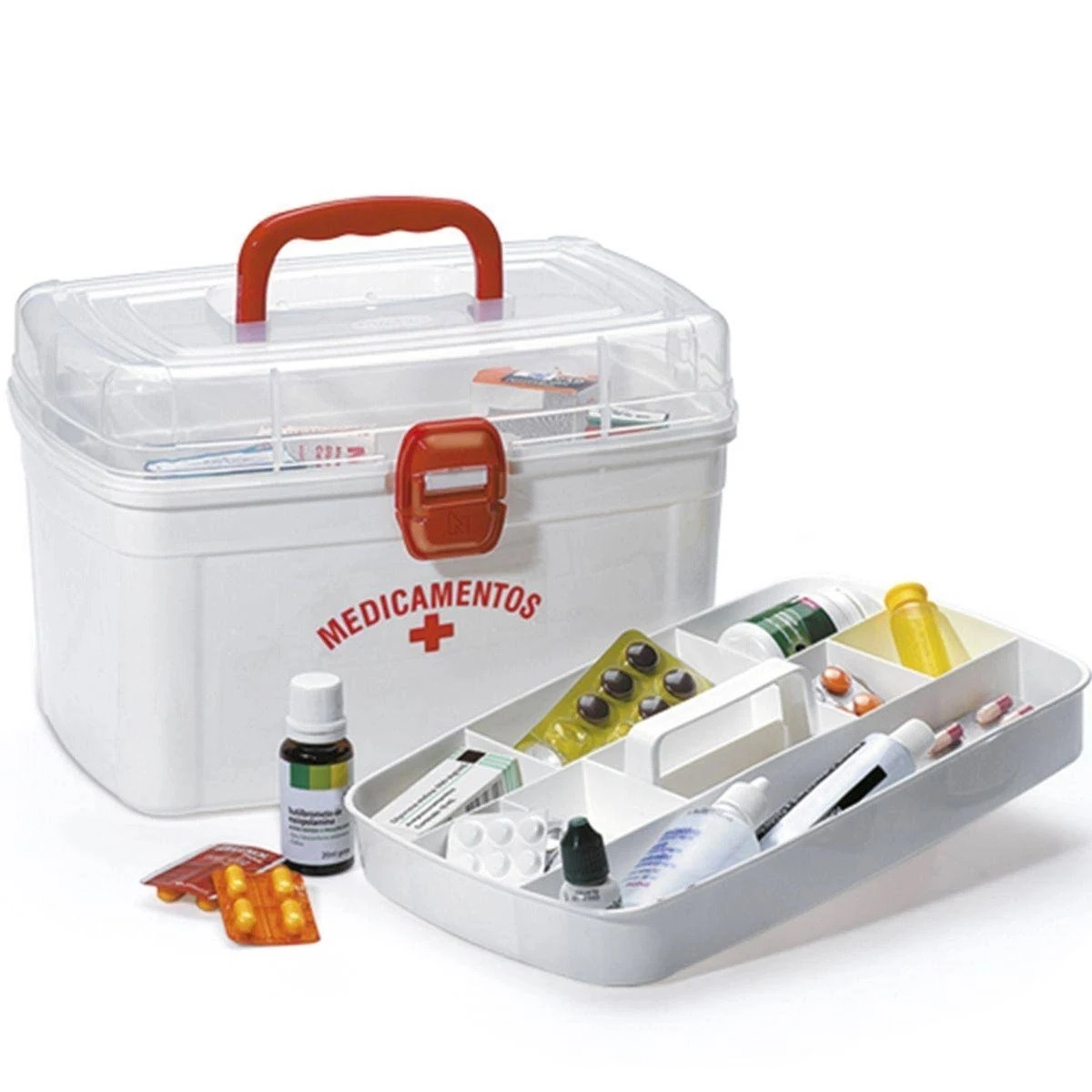 Frasqueira de Medicamentos Branca 28 Cm - 24528