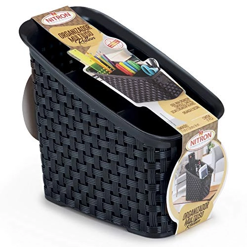 Organizador Nitron Rattan M.uso Preto Ref.041/p