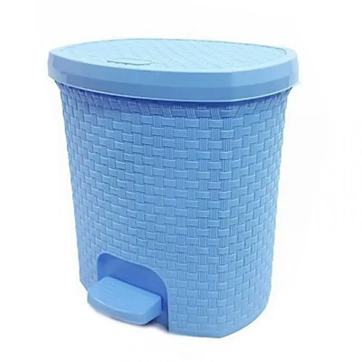 Lixeira 6l Rattan Azul Baby