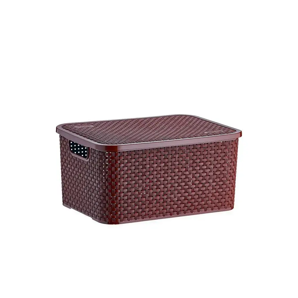 Cesto Org Rattan C.tampa Marrom