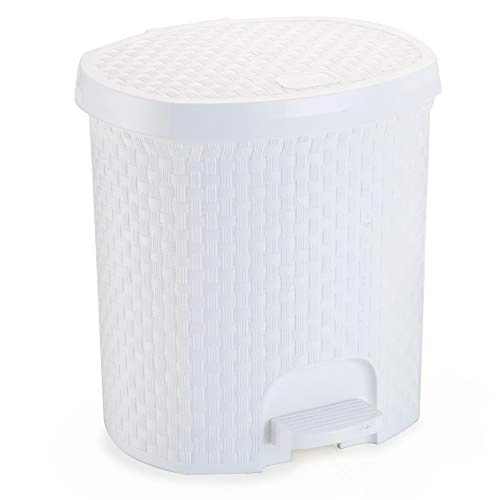 LIXEIRA 6L RATTAN BRANCO NITRON
