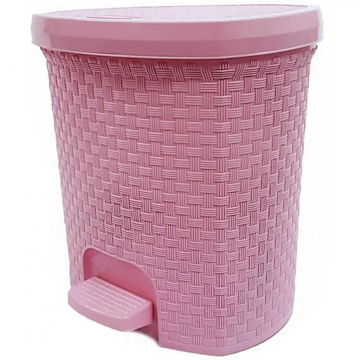 Lixeira 6l Rattan Rosa Baby