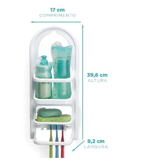 Porta Shampoo/prateleira Madri Branco