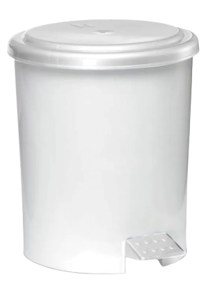Lixeira Com Pedal 7l Branco Nitronplast 1