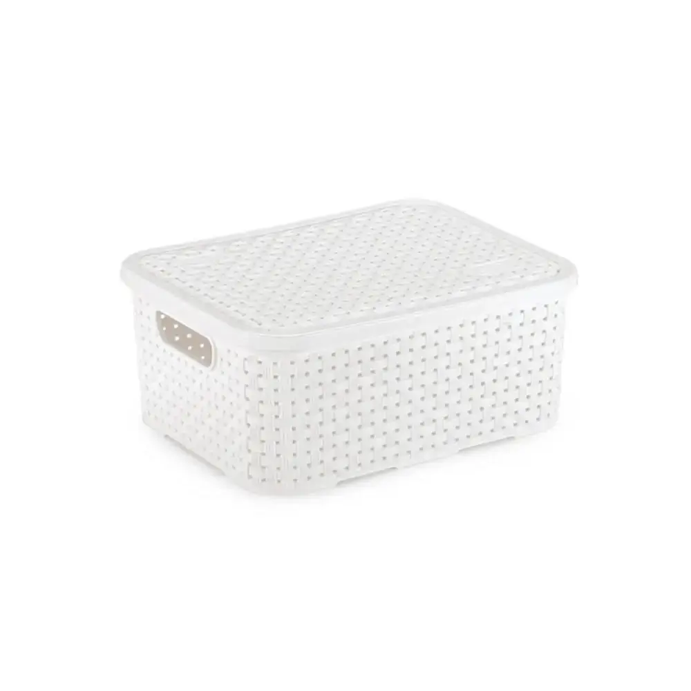 Cesto Organizador Rattan Pequena Com Tampa