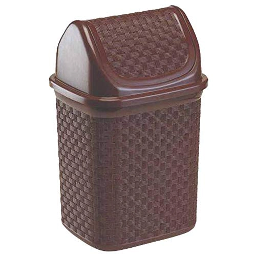 LIXEIRA DE PIA MARROM BASCULANTE RATTAN 4,5L NITRON