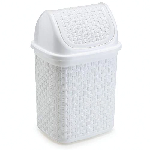 Lixeira Pia Basc Rattan 4,5l Branca