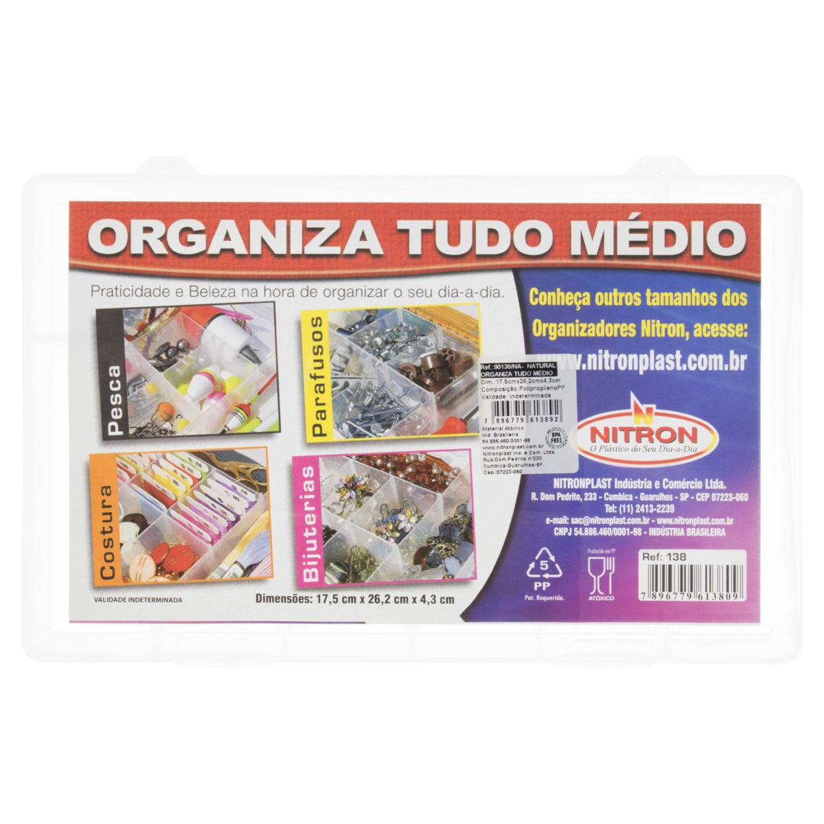 Organizador Com Divisórias Nitronplast M