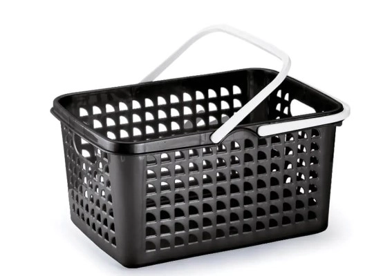 Cesto Medio Alto C Alca Preto 177 P Nitronplast