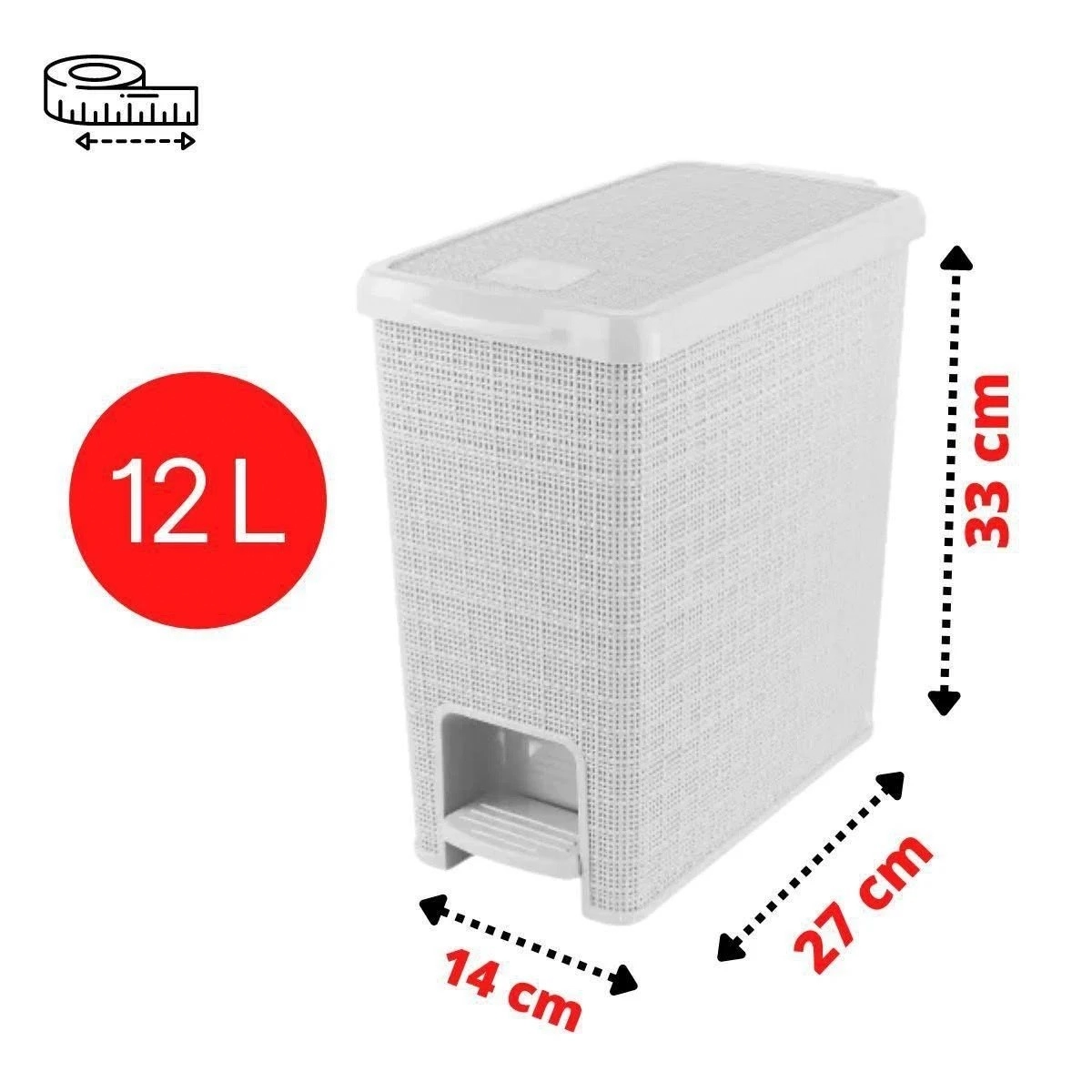 Lixeira Juta Ret. Com Pedal 12l 283/b