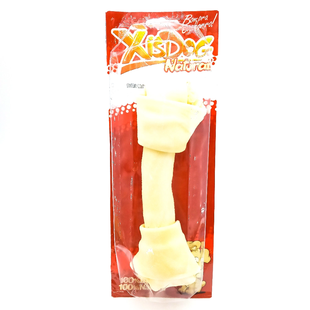 Osso Mastigável Nó E Fino Para Cães Adultos Xisdog Natural 110g