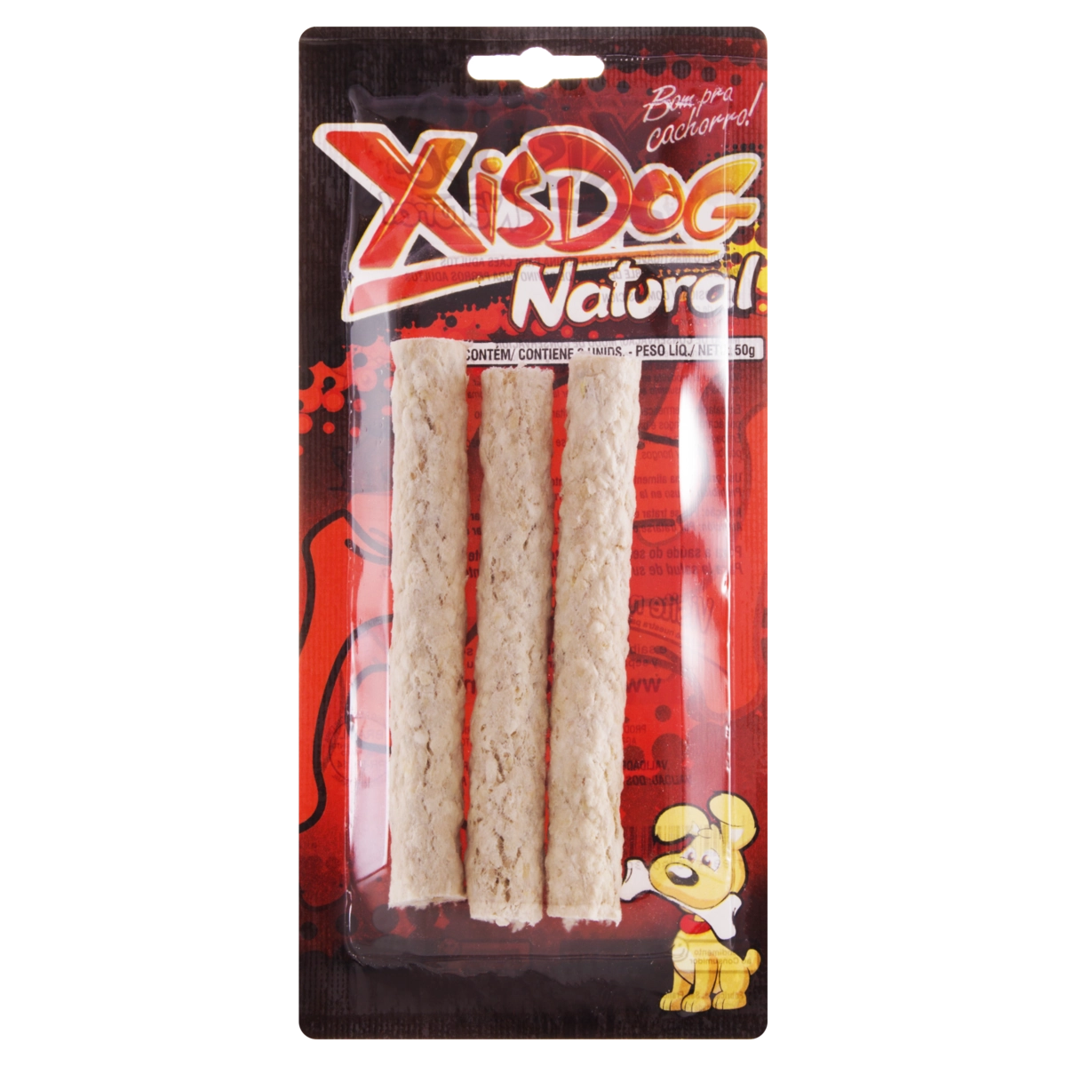 Osso Mastigável Kr 155 Para Cães Adultos Xisdog Natural 50g 3 Unidades