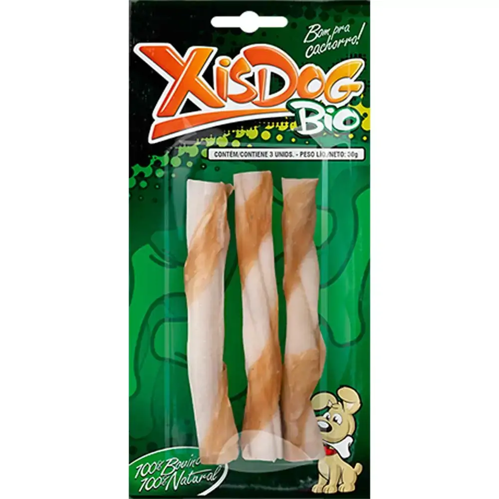 Petisco Enrolado Bio com 03 unids Xis Dog