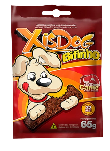 Petisco Bifinho XisDog Carne 65g