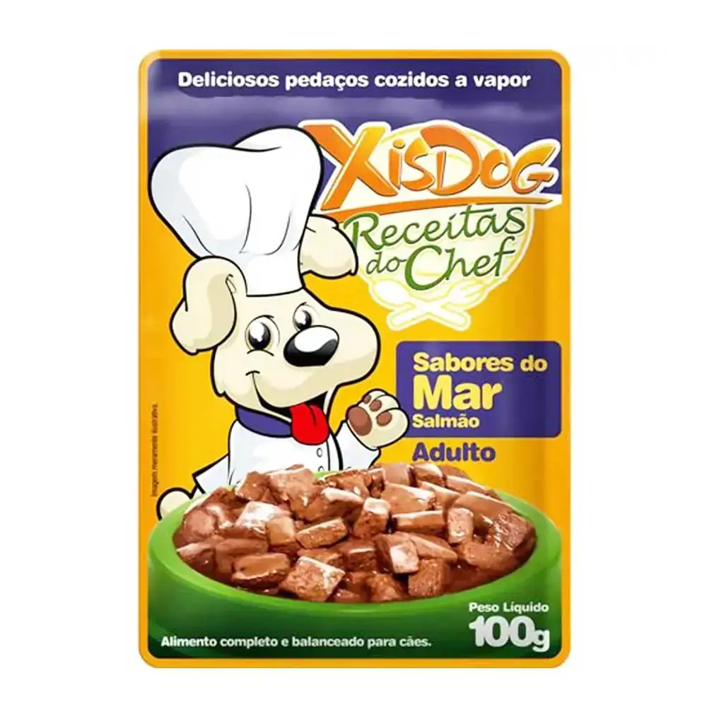Alimento Úmido Xis Dog Sabores do Mar Salmão 100g 100g