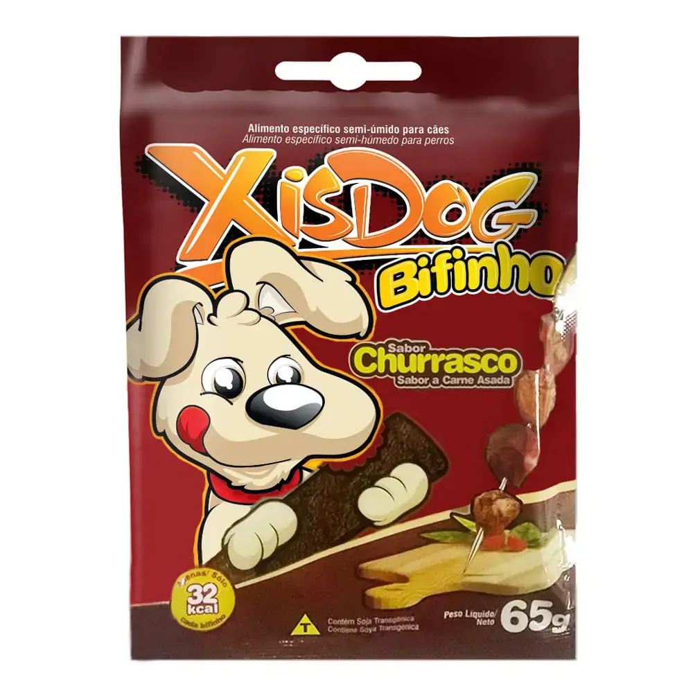 Petisco Bifinho Churrasco Xis Dog 65g
