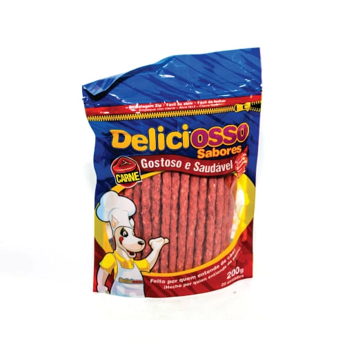 Palito Mastigável para Cães Adultos Deliciosso 200g 20 Unidades