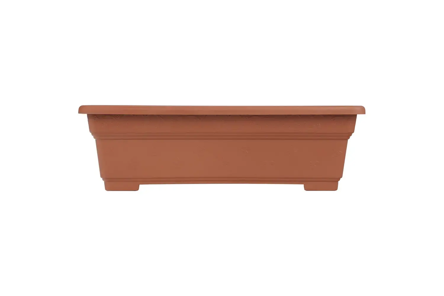 Floreira Retangular em Polipropileno Vicenza 36x15cm - Cerâmica Marrom