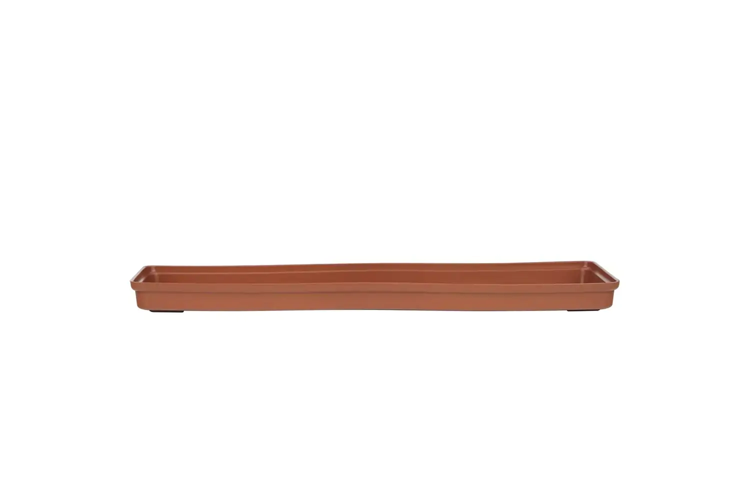 Prato em Polipropileno Retangular para Floreira Vicenza 31x10cm Cerâmica Marrom