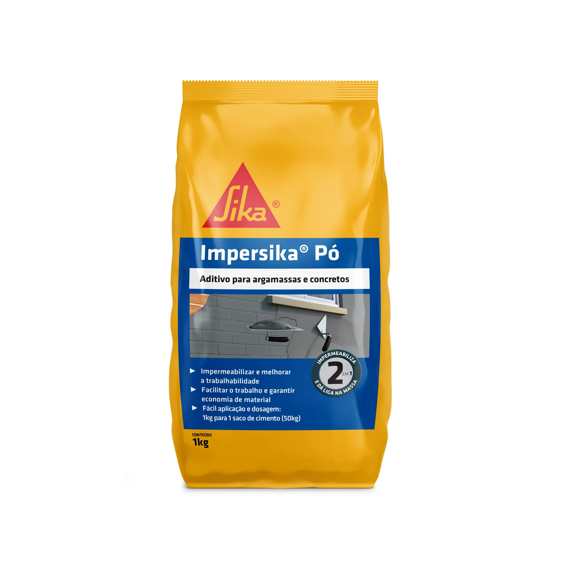 Aditivo Impermeabilizante Impersika Pó Cinza 1kg Sika