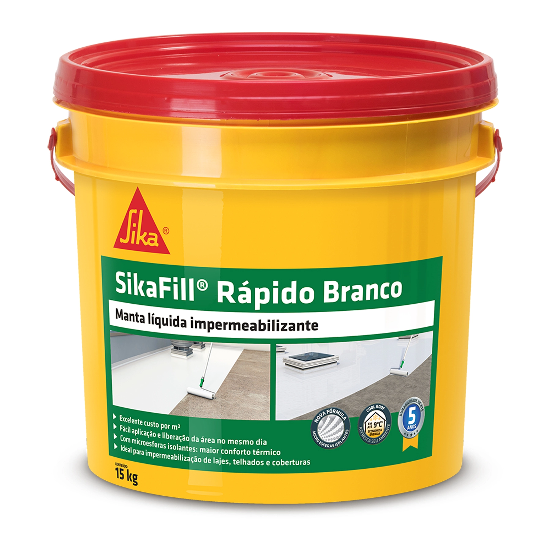 Manta Líquida Impermeabilizante Sika Sikafill Rápido Branco 15kg