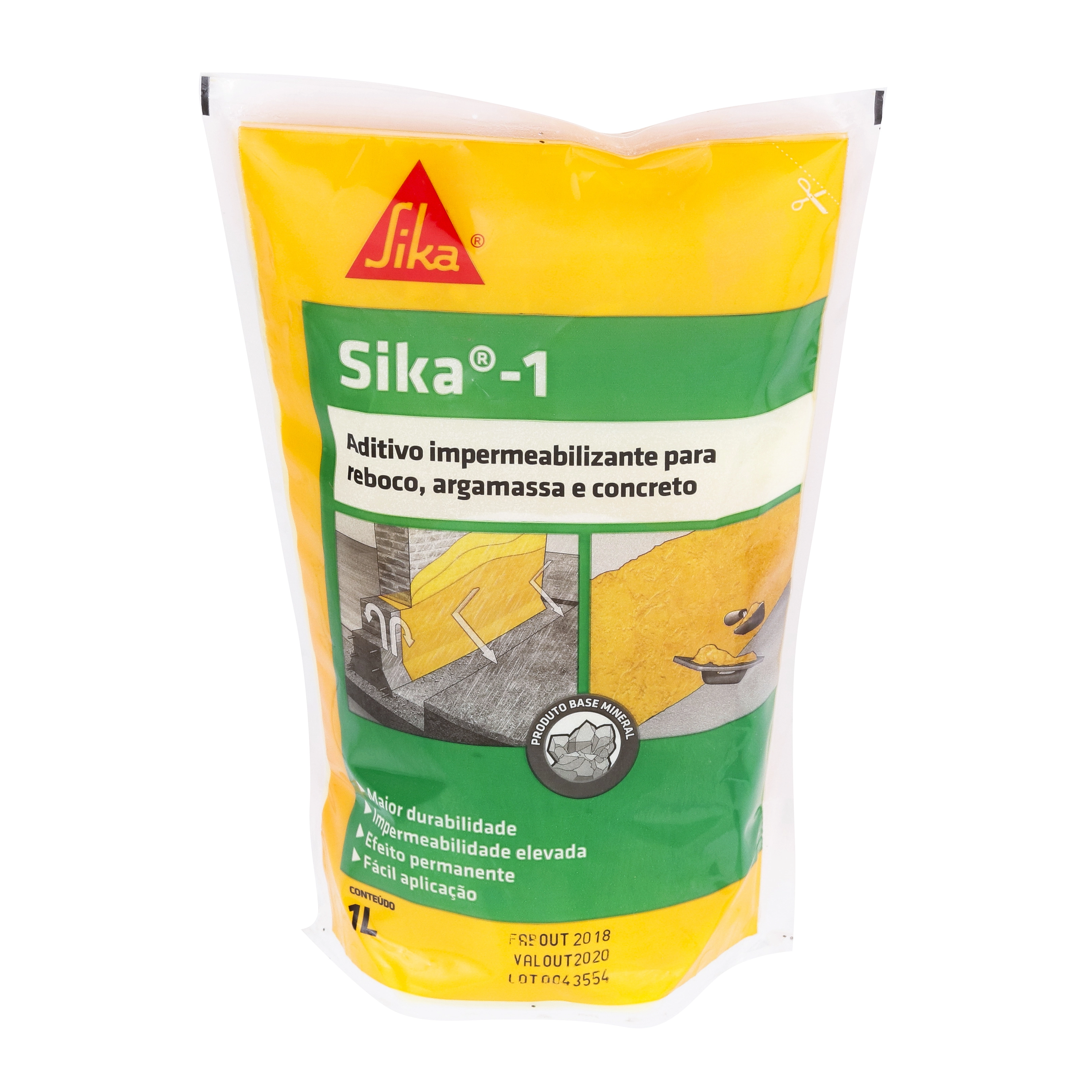 Aditivo Impermeabilizante Sika-1 1L Amarelo