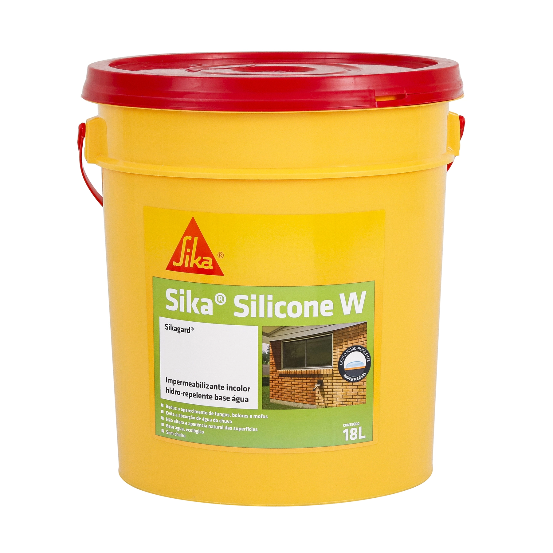 Silicone W Base Água Sika 18L Incolor