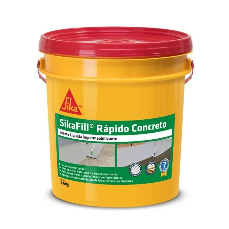 Manta Líquida Impermeabilizante Sika Sikafill Rápido Concreto Cinza 3,6kg