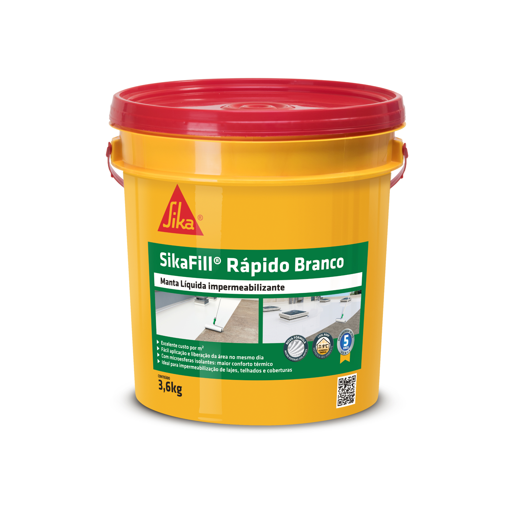 Manta Líquida Impermeabilizante Sika Sikafill Rápido Branco 3,6kg