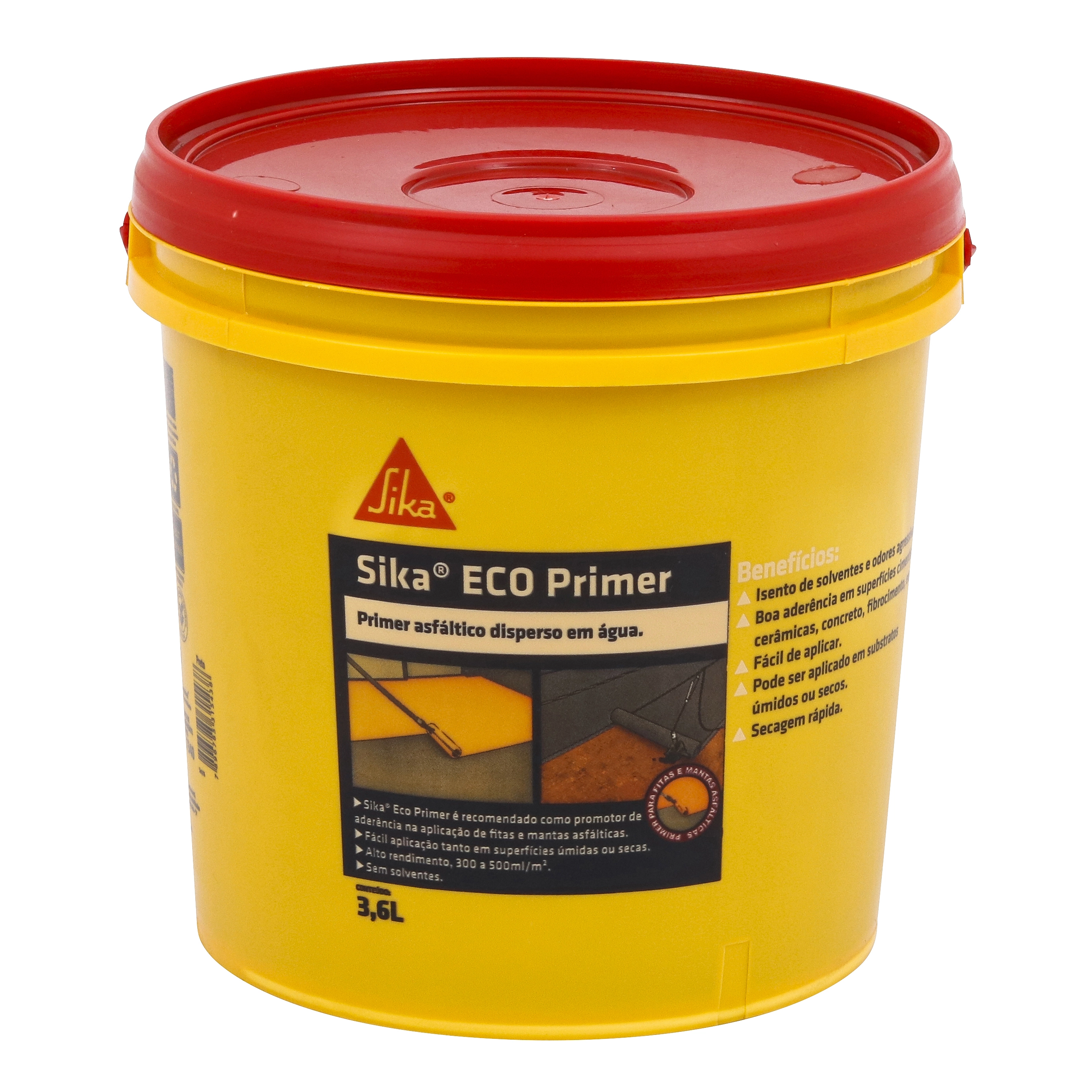 Primer Impermeabilizante Asfáltico Sika Eco Primer 3,6L Preto