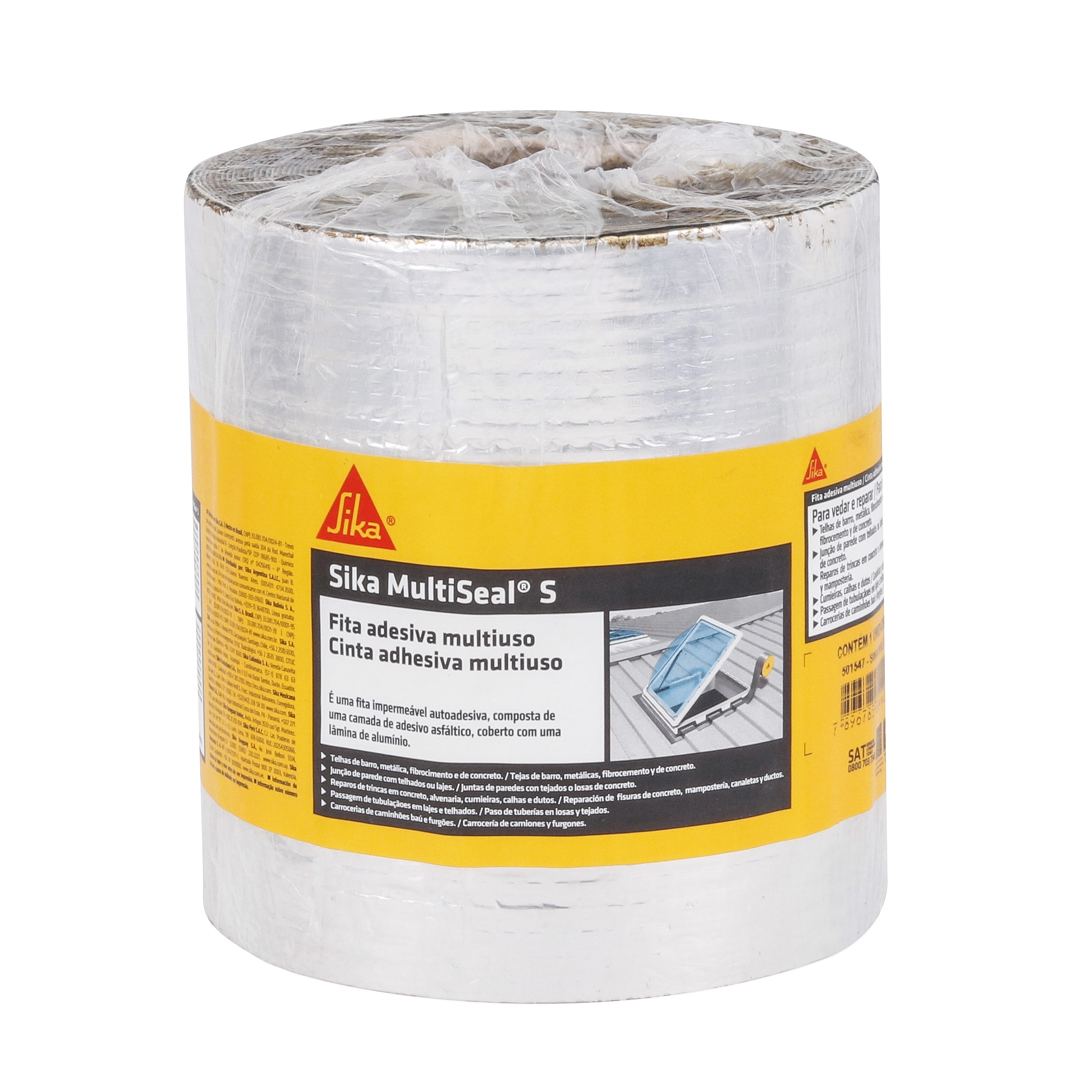 Fita Asfáltica Autoadesiva Alumínio 1mm 50cmx10m Multiseal-S Sika