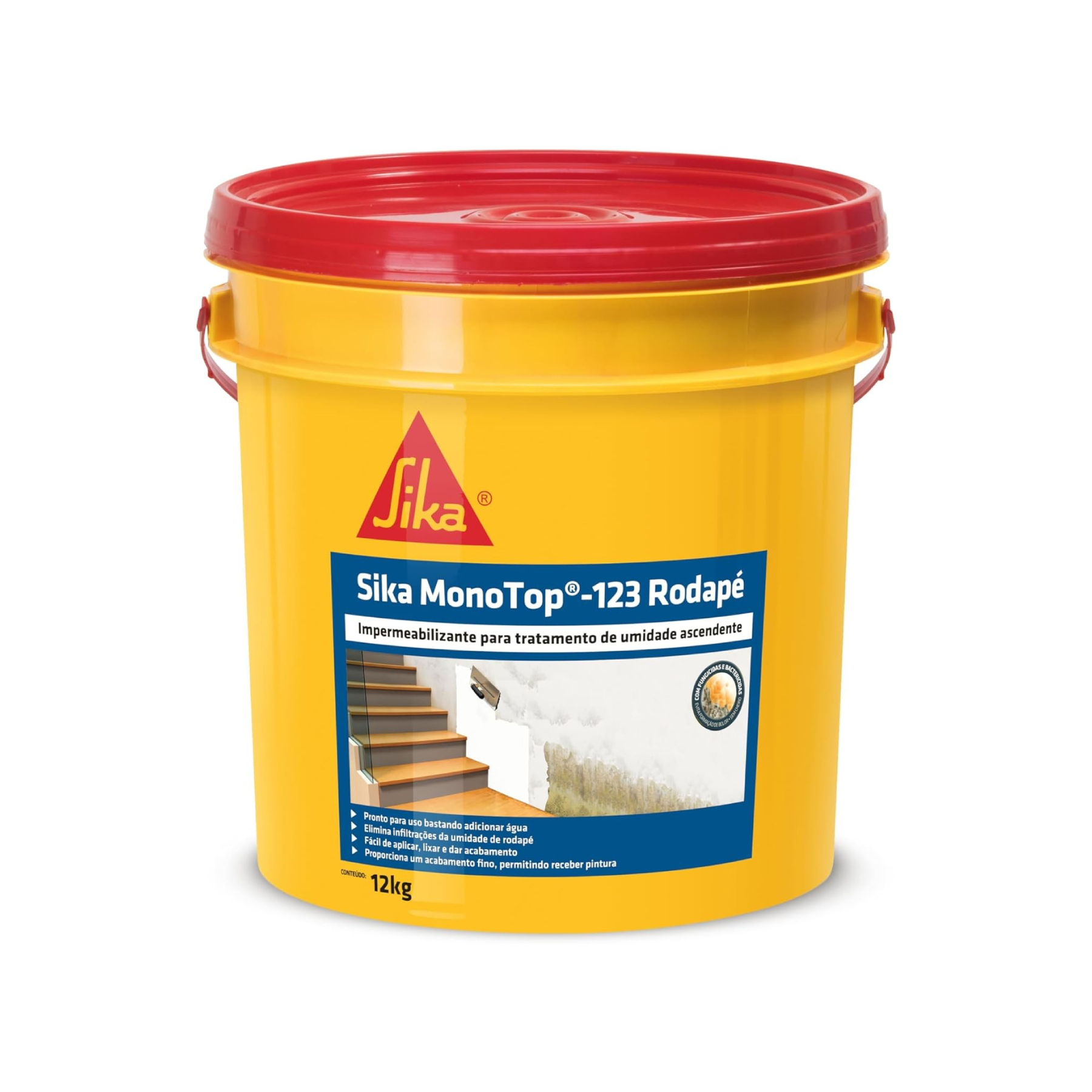 Argamassa para Correção de Rodapé Impermeabilizante Sika MonoTop-123 12kg Branco