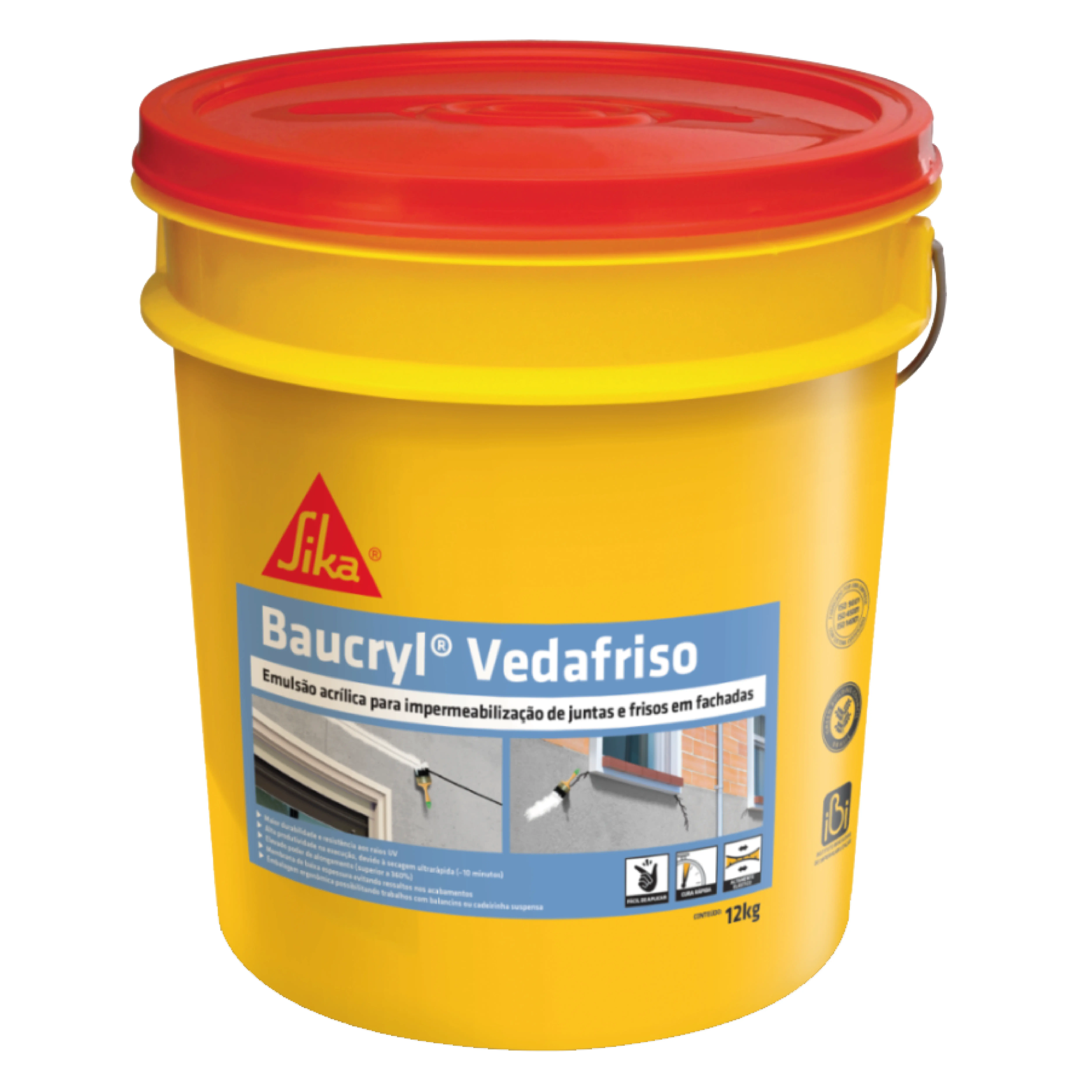 Baucryl Vedafriso Liso 2mm 26,5x27cm Membrana Flexível Sika