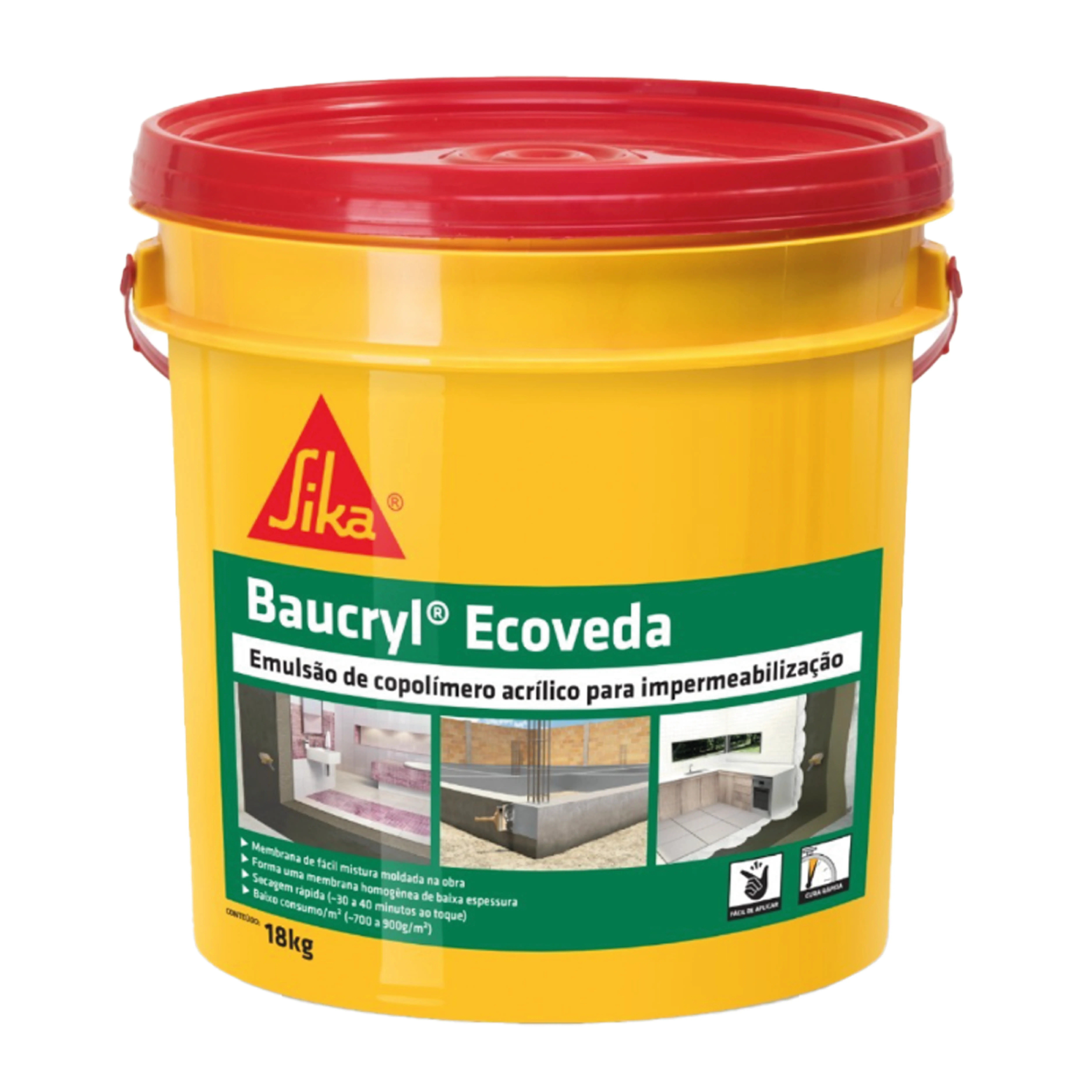 Baucryl Ecoveda Concreto 2mm 30x36cm Aditivo Impermeabilizante Sika