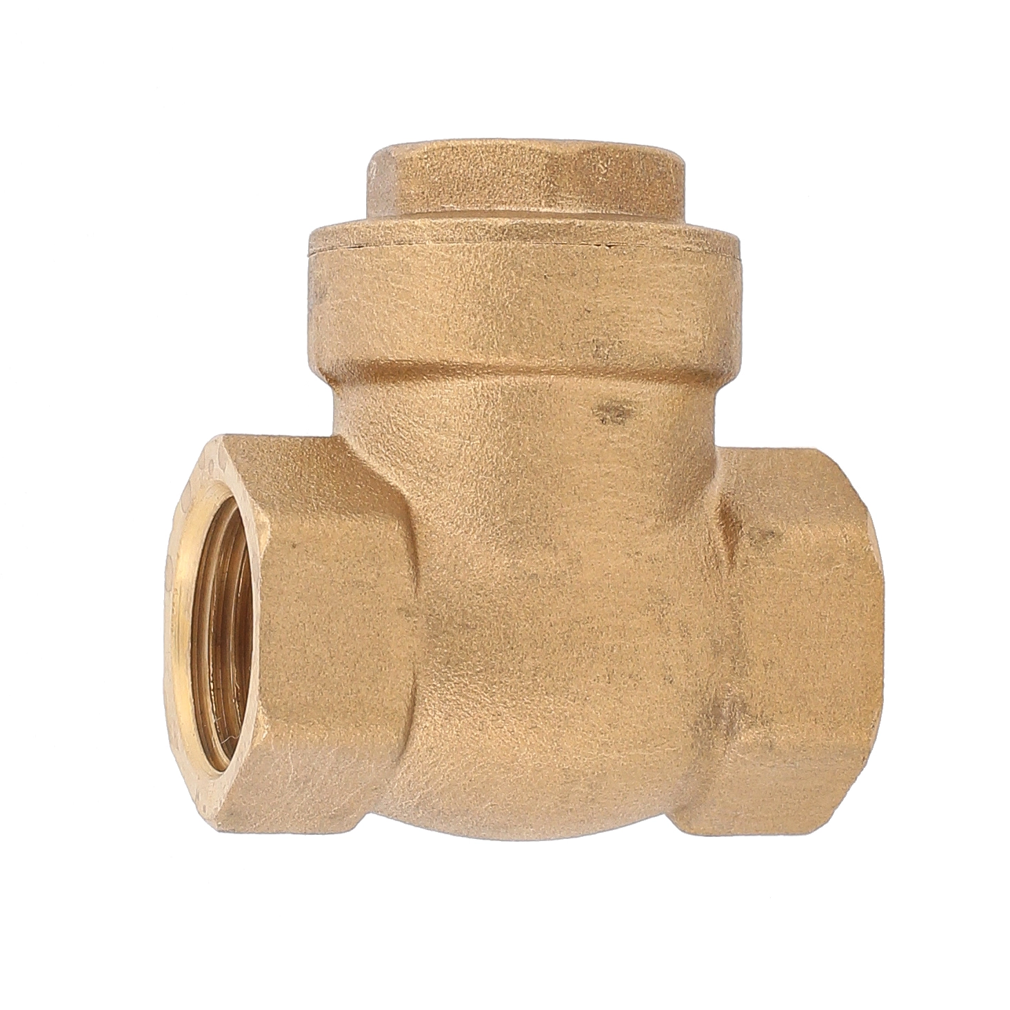 Válvula de Retenção Portinhola Latão Roscável Água Quente e Fria 15mm ou 1/2" Wog