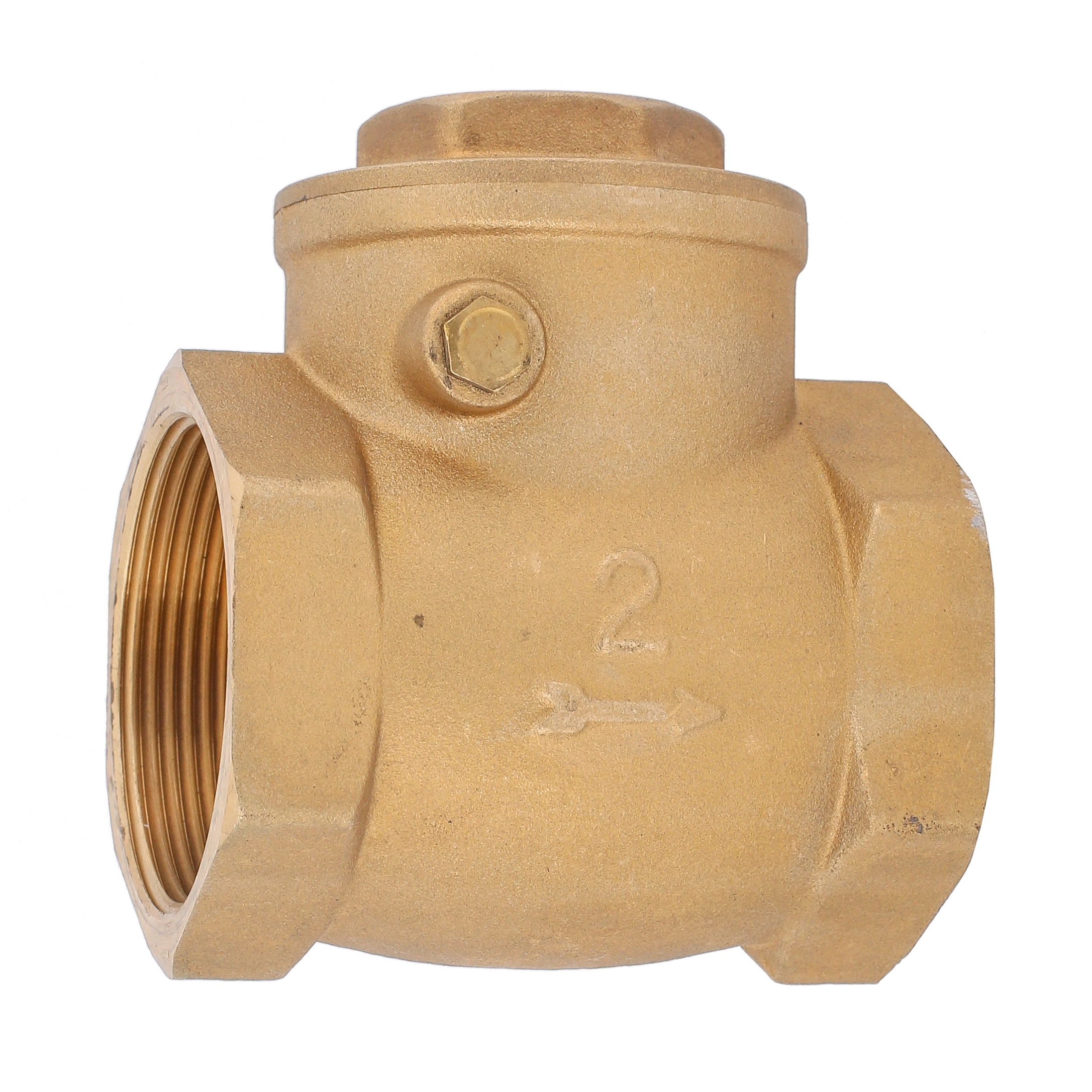 Válvula de Retenção Portinhola Latão Roscável Água Quente e Fria 54mm ou 2" Wog