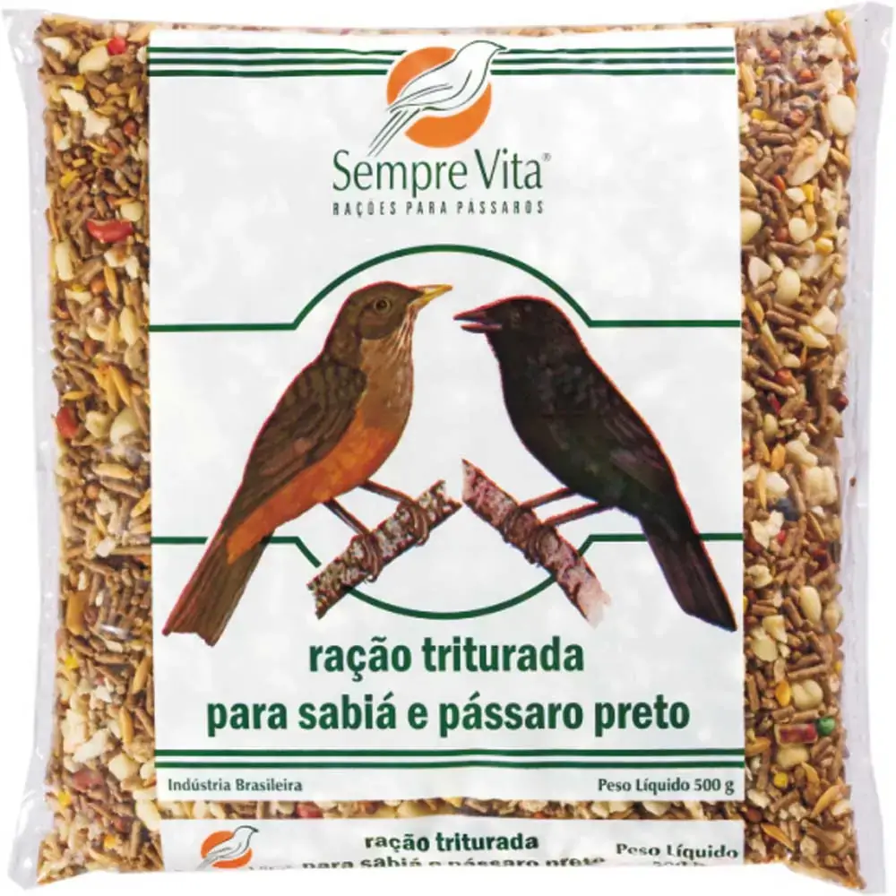 Ração Triturada para Sabiá e Pássaro Preto Dan Real 500g 500g
