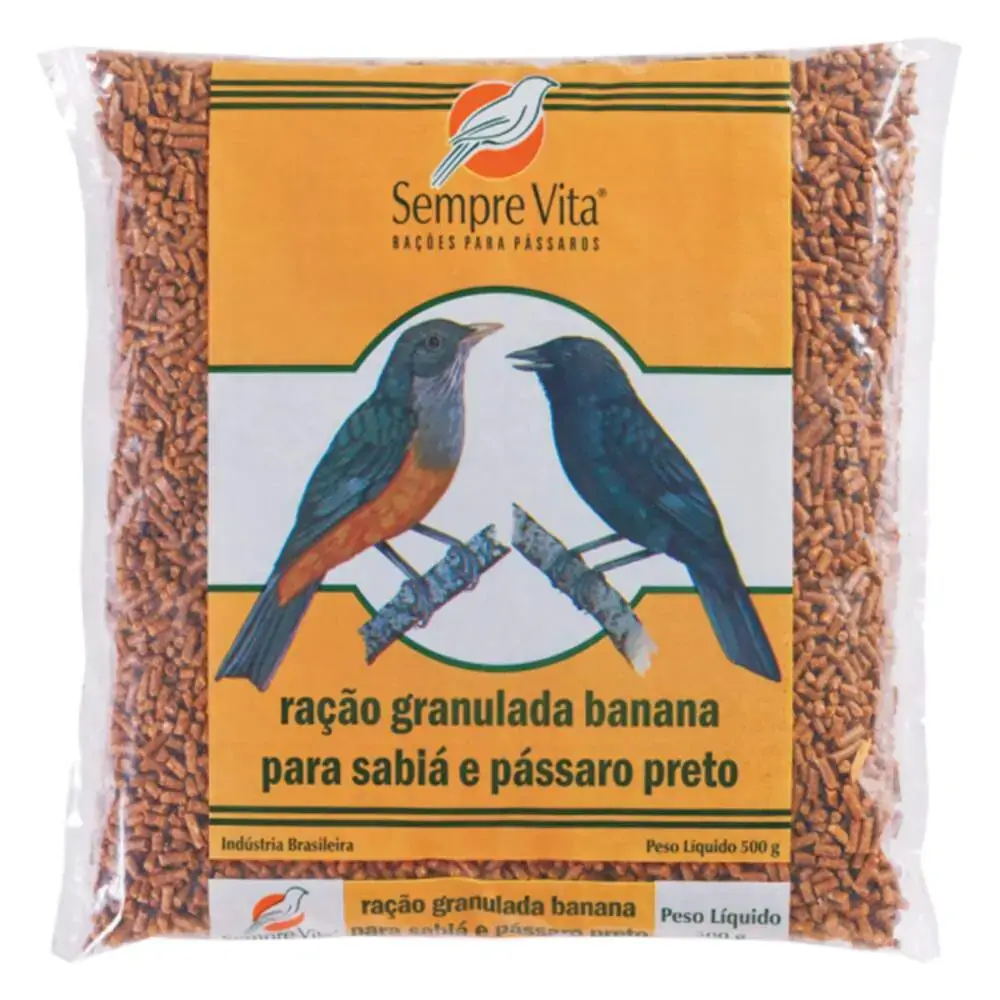 Ração Sempre Vita Granulada Sabiá E Pássaro Preto