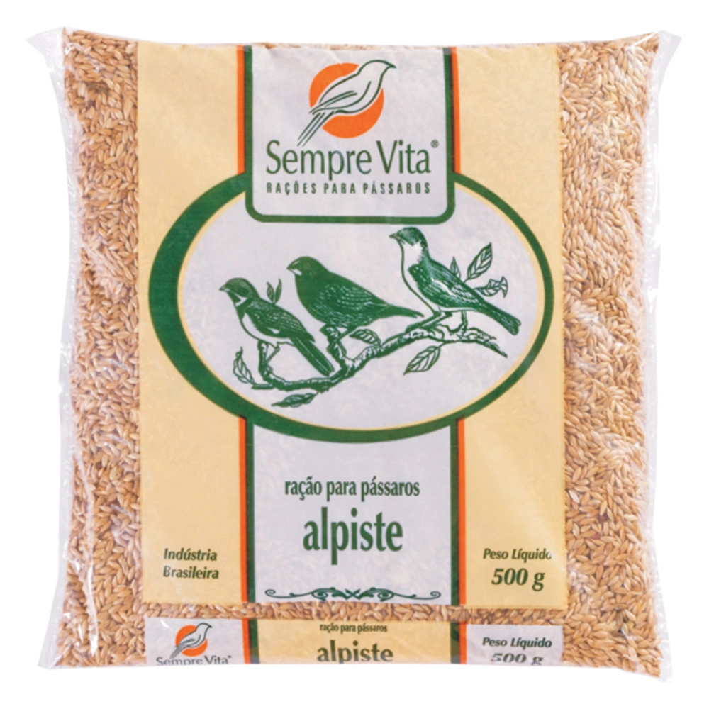 Alimento Para Pássaros Alpiste Sempre Vita Pacote 500g