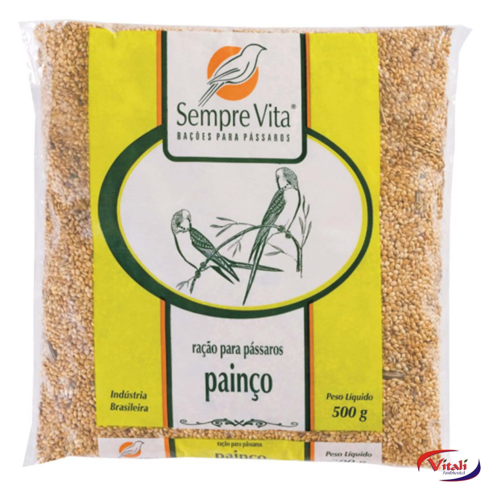 Alimento Para Pássaros Painço Sempre Vita Pacote 500g