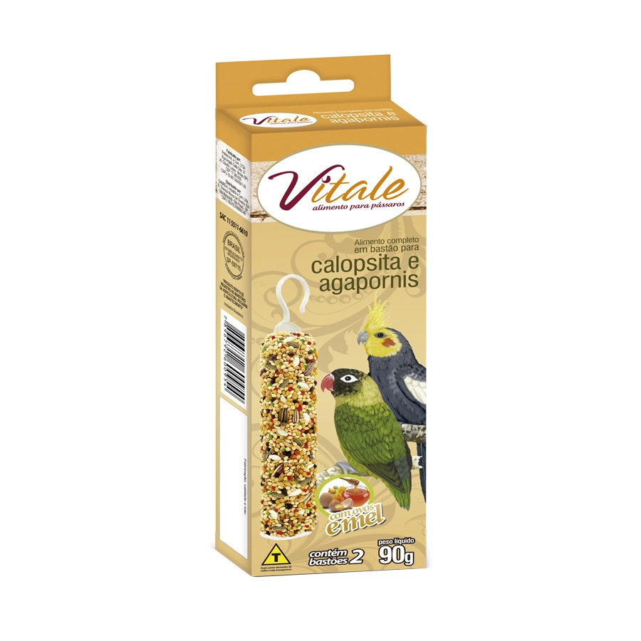 Bastão Calopsita e Agapornes Vitale 90g