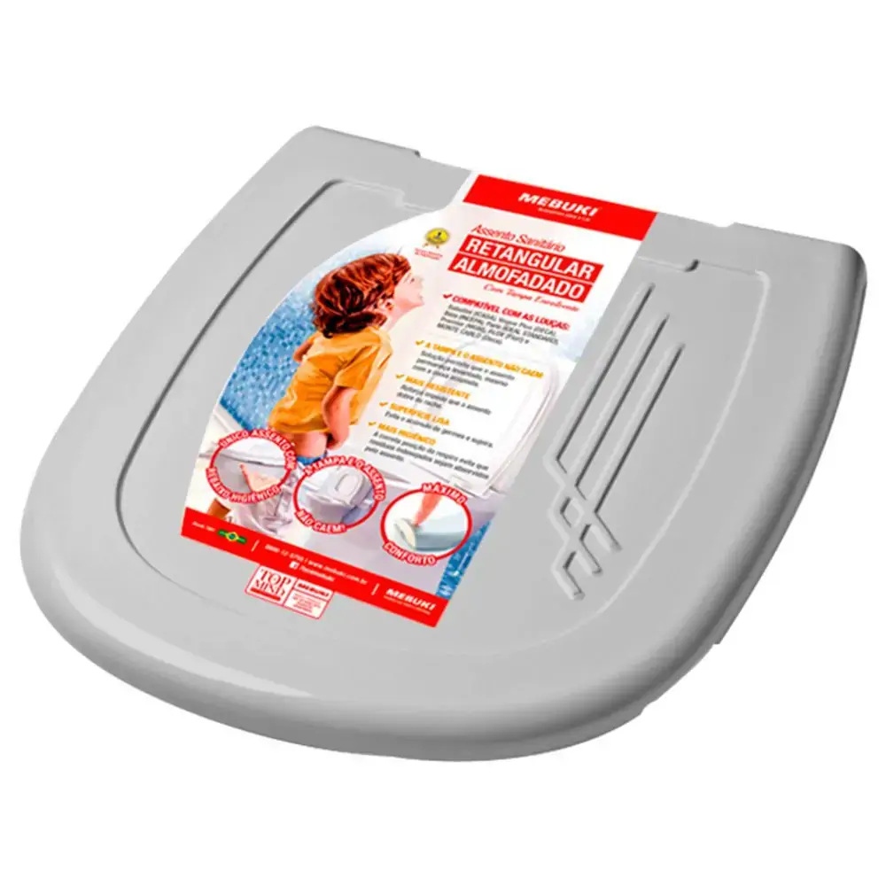 Assento Sanitario Mebuki Cinza Escuro