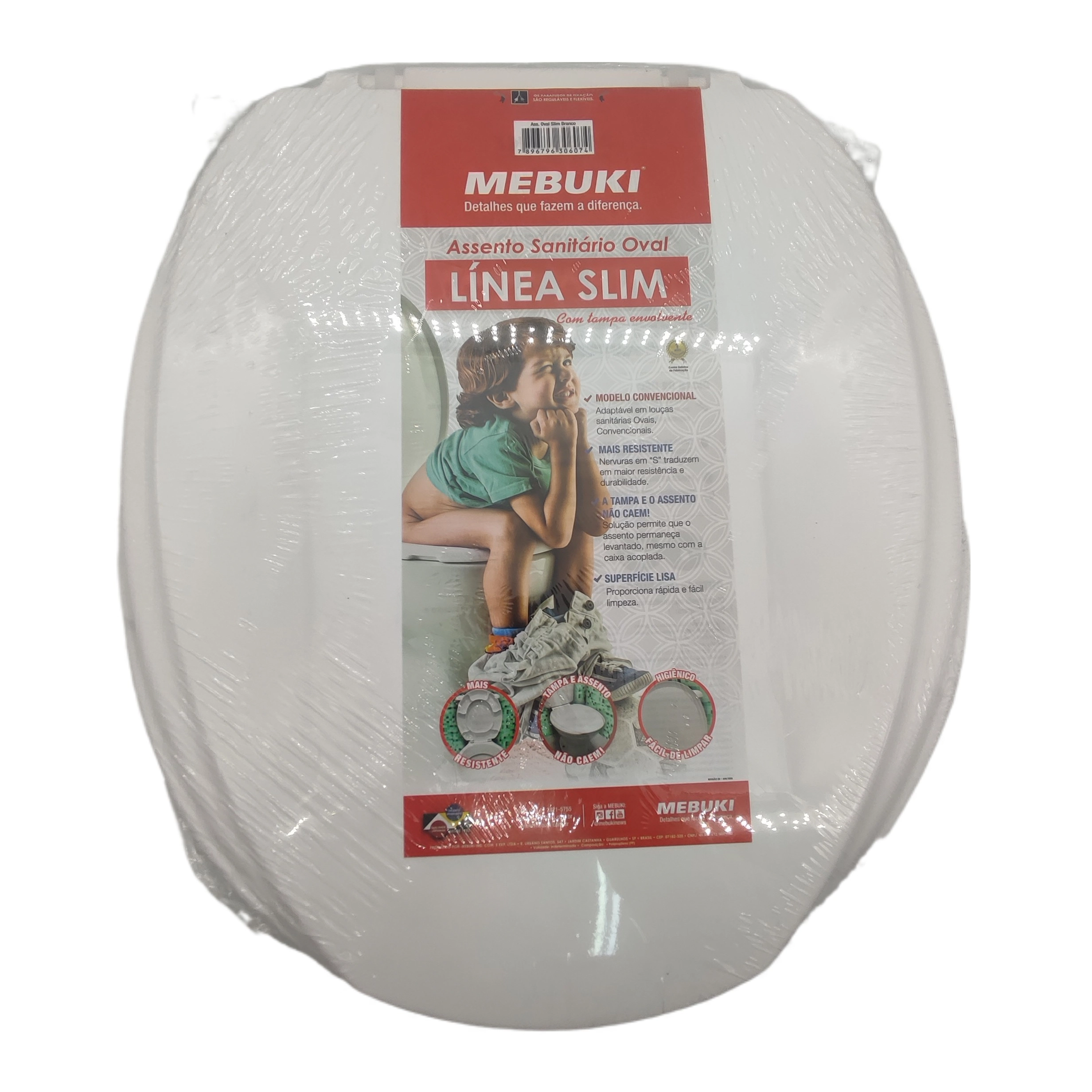 Assento Oval Slim Branco
