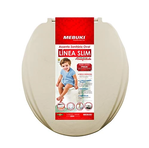 Assento Oval Almofadado Slim Areia