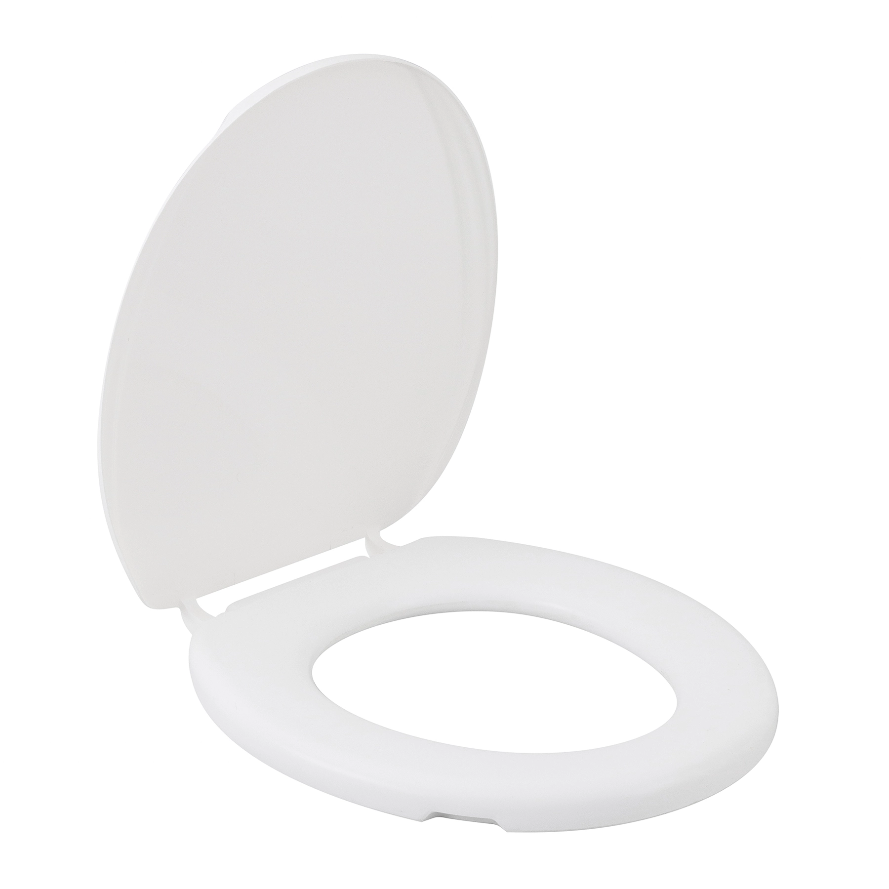 Assento Sanitário Almofadado Convencional com Fechamento Comum Oval Polietileno Branco Sensea