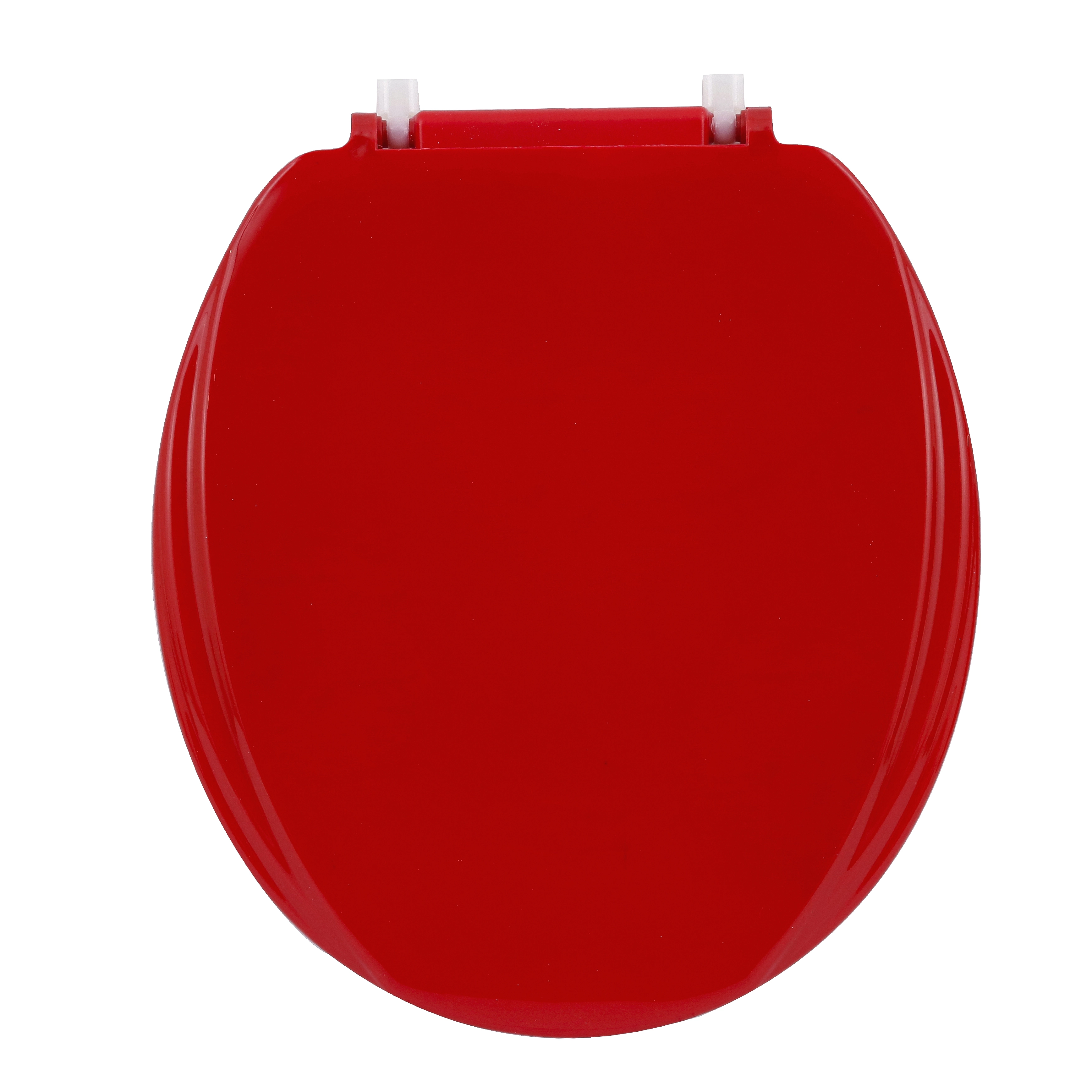 Assento Sanitário Almofadado Convencional com Fechamento Comum Oval Polipropileno Vermelho Mebuki