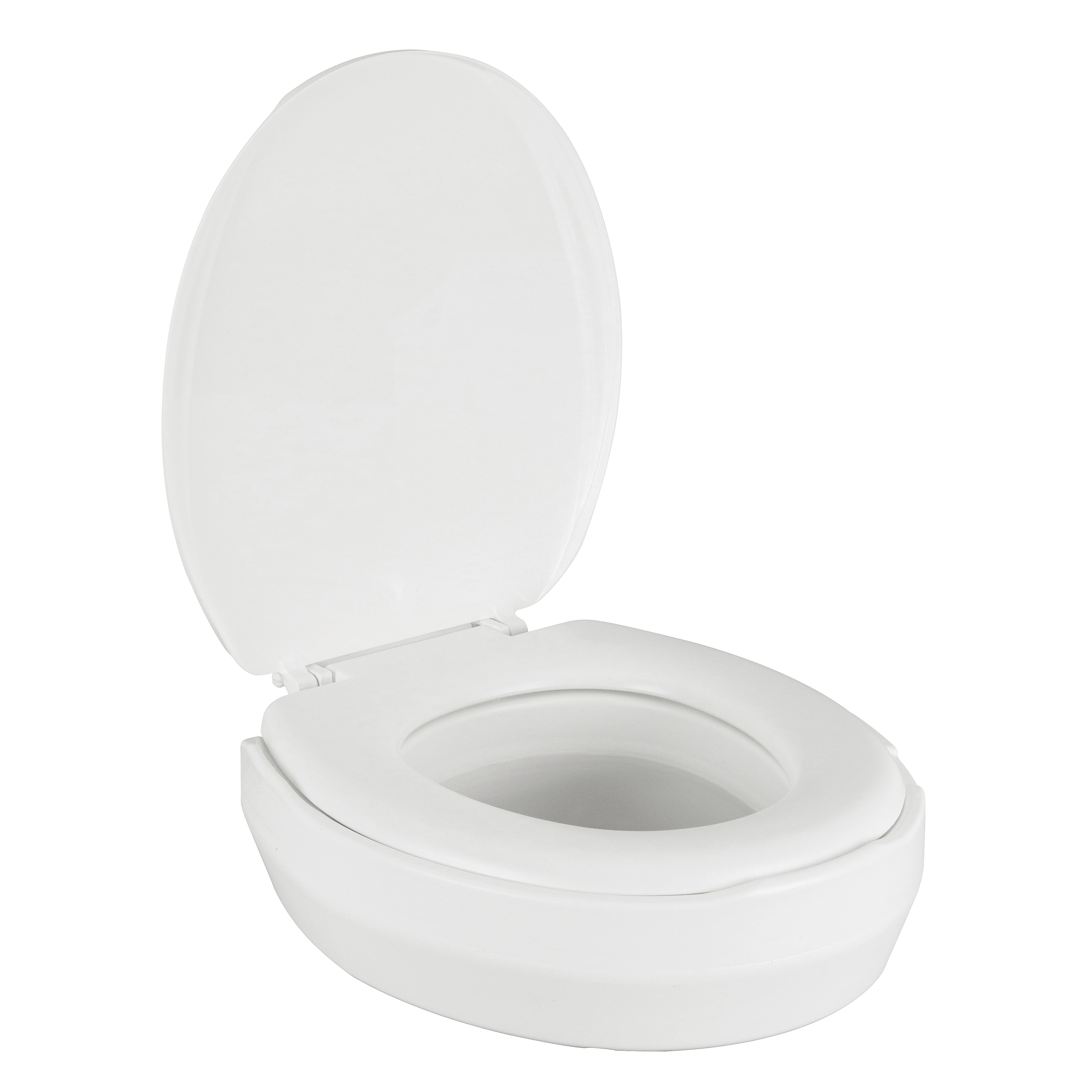 Assento Elevado de Vaso Sanitário Mebuki - Almofadado com Tampa - 13,5cm