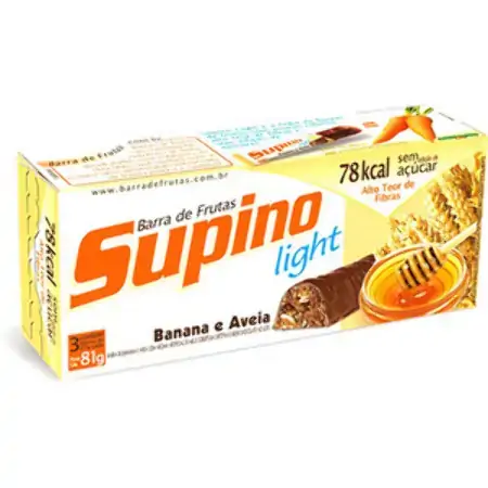Barra De Cereal Supino Light Banana, Aveia E Mel